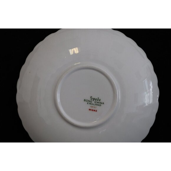 Vintage Spode Midas Bone China England 2" Demitasse Saucer Y8157 Gold Rib - Picture 4 of 4